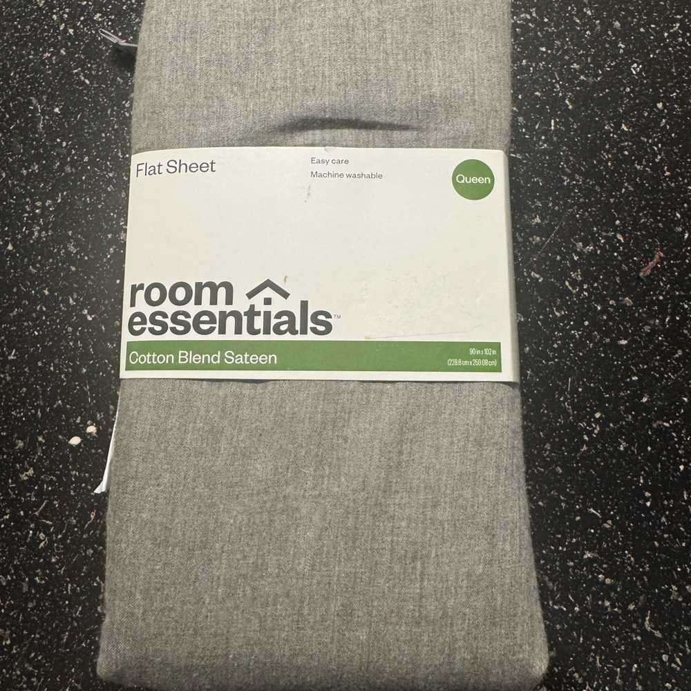 Room Essentials Gray Flat Sheet